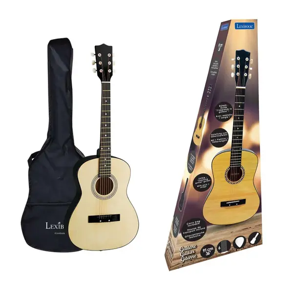 Lexibook Drevená akustická gitara 91 cm s taškou