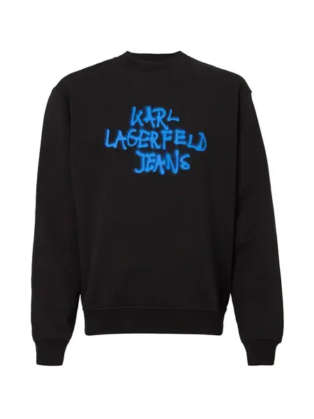 KARL LAGERFELD JEANS Mikina  modrá / čierna