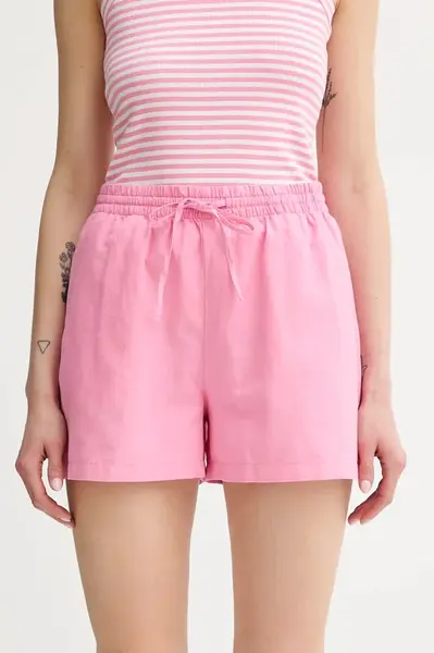 Kraťasy Marc O'Polo dámské, růžová barva, high waist, 5000006539