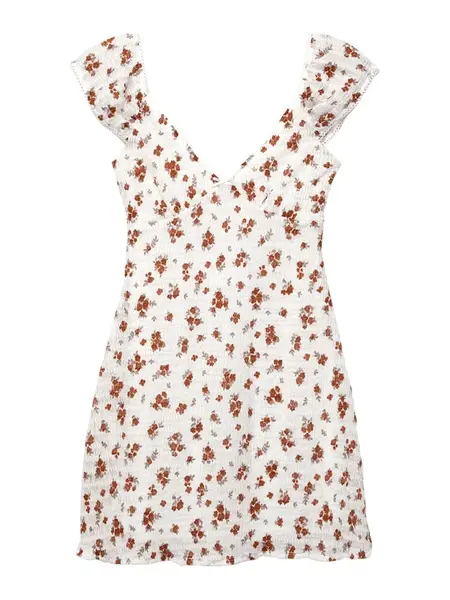 Pull&Bear Šaty  koňaková / brokátová / biela