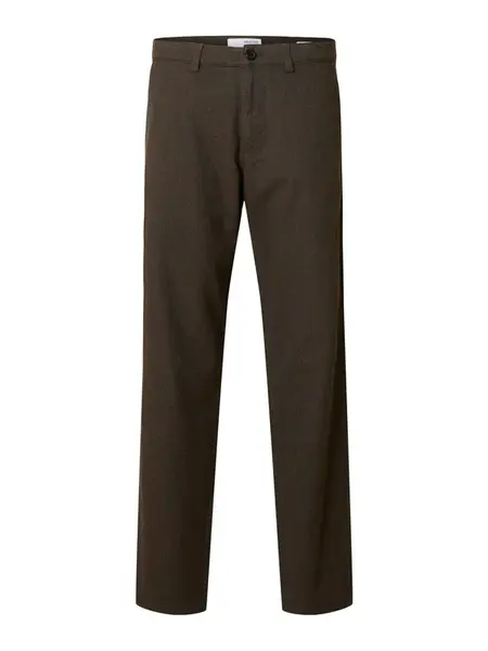 SELECTED Chino nohavice 'SLHMILES'  tmavohnedá