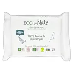 ECO BY NATY Vlhčené splachovateľné obrúsky s funkciou toaletného papiera bez vône 42 ks