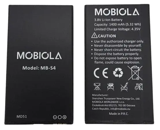 Baterie MB-S4 pro telefon MOBIOLA MB4280, Li-Ion, 1400 mAh