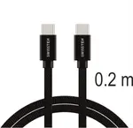 Datový Kabel Swissten Textile USB-C / USB-C 0.2 M černá