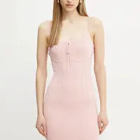 Šaty Guess REINA růžová barva, mini, W5GK67 Z3NX0