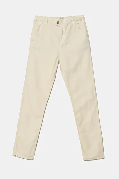 Kalhoty s lněnou směsí pro děti Guess béžová barva, hladké, L5GB01 WG5G0