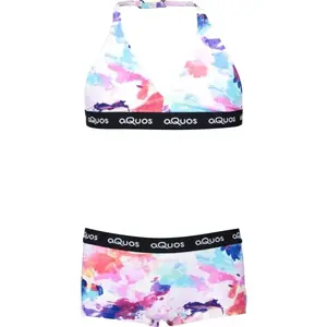 AQUOS ASTRELLA Dívčí sportovní dvoudílné plavky, bílá, velikost 152-158