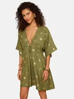 love & roses Plážové šaty  zlatá / olivová