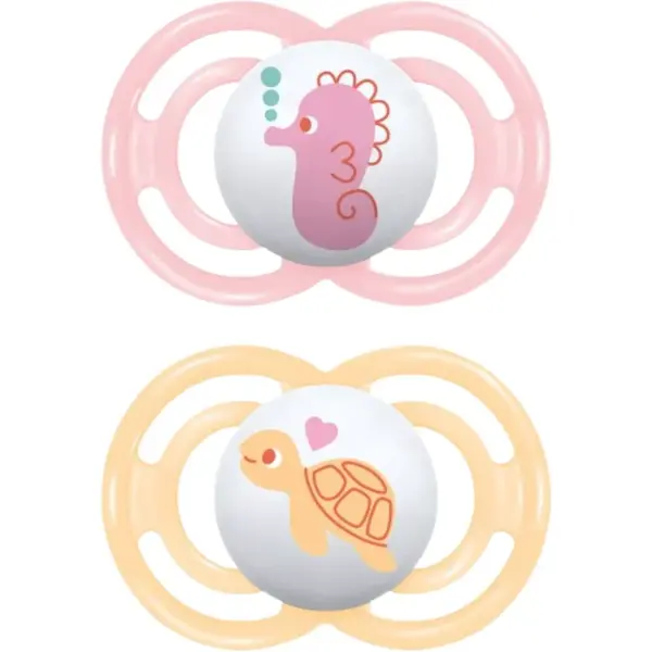 MAM Perfect 6m+ dudlík Pink/ Orange 2 ks