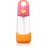 B.Box Bottle with Straw láhev s brčkem Strawberry Shake 450 ml