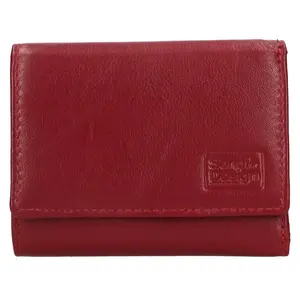 Menší dámská kožená peněženka SendiDesign Balla - vínová