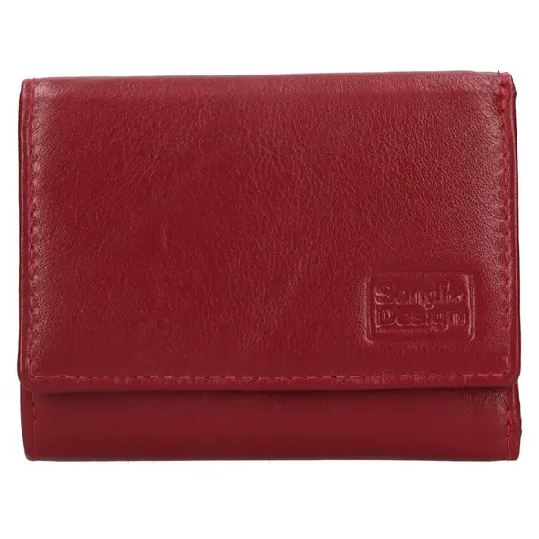 Menší dámská kožená peněženka SendiDesign Balla - vínová