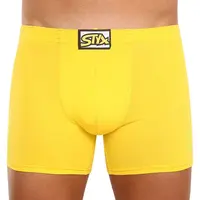Styx Pánské boxerky long klasická guma žluté (F1068) XXL