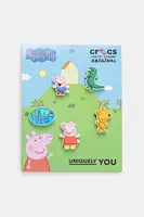 Připínačky na dětské boty Crocs Peppa Pig Character 5Pck 5-pack