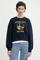 Mikina Rag & Bone dámská, tmavomodrá barva, s potiskem, WCC25PH021V121