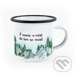 Smaltovaný hrnek Z vesnic a měst zpátky do hor