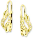 Soliter Náušnice ze žlutého zlata s krystaly 239 001 00611