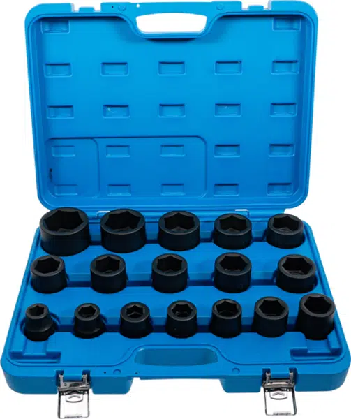 BGS technic Nástrčné hlavice, úderové 3/4", 19-55 mm, sada 17 dílů - BGS 5242