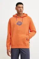 Bavlněná mikina Picture Thru Eye pánská, oranžová barva, s kapucí, s potiskem, MSW0467
