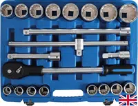 BGS technic Gola sada 3/4", 21 dílů, palcové, dvanáctihran - BGS  1107