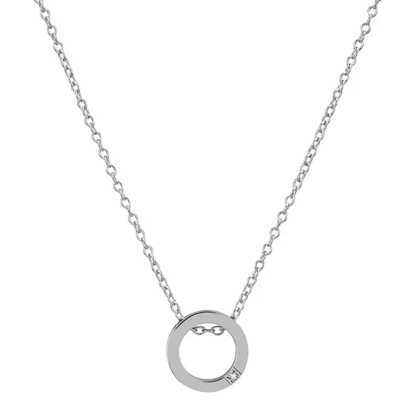 Troli Ocelový náhrdelník s kruhovým přívěskem VESN0743S