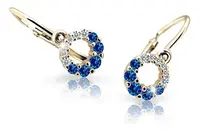 Cutie Jewellery Zlaté dětské náušnice C2154-10-X-1 modrá