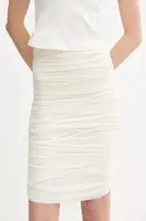 Sukně MM6 Maison Margiela béžová barva, mini, pouzdrová, S62DA0037