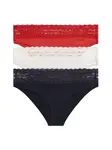 Tommy Hilfiger Underwear Nohavičky  slonová kosť / námornícka modrá / červená