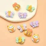 20Pcs 5 Styles Opaque Resin Insect Cabochons