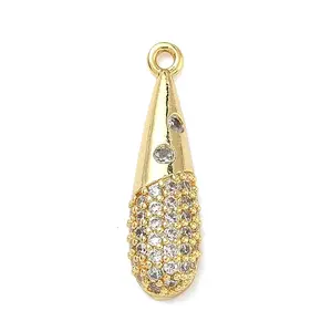 Brass Micro Pave Cubic Zirconia Pendants