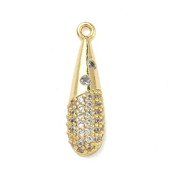 Brass Micro Pave Cubic Zirconia Pendants