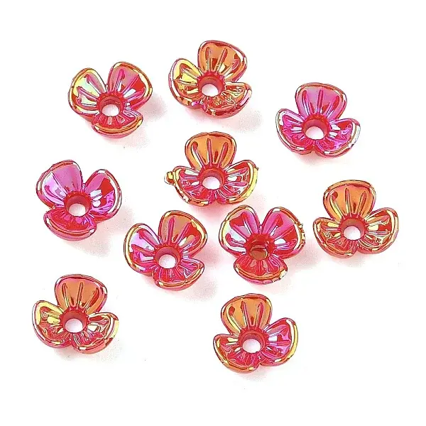 UV Plating Opaque Acrylic Bead Cap