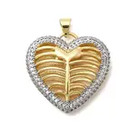 Brass Micro Pave Clear Cubic Zirconia Pendants