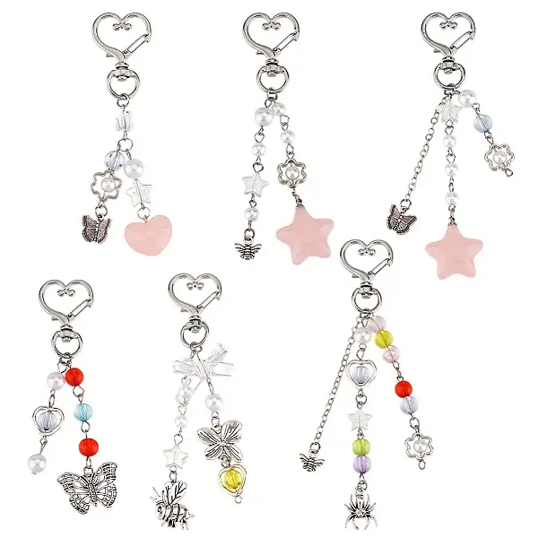 Heart Star Butterfly Acrylic Pendant Decoration