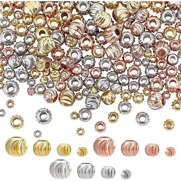 12pcs 6 colors Brass Enamel Beads