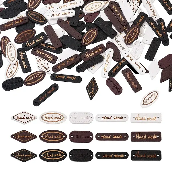 300Pcs 15 Style Schima Superba Wood Links