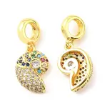 Brass Micro Pave Cubic Zirconia Pendents