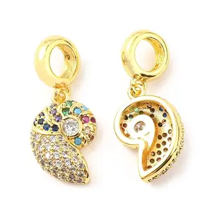 Brass Micro Pave Cubic Zirconia Pendents
