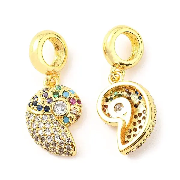 Brass Micro Pave Cubic Zirconia Pendents