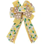 Lemon & Polka Dot Pattern Polyester Bowknot