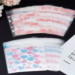 200Pcs 2 Styles Square Plastic Cellophane Self Seal Bags