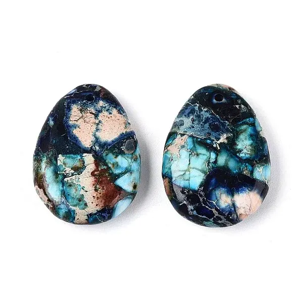 Dyed Natural Imperial Jasper Pendants
