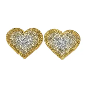Heart Hotfix Rhinestone Iron on Patches