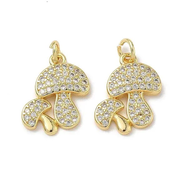 Brass Micro Pave Cubic Zirconia Pendants