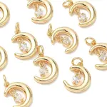 Brass Micro Pave Cubic Zirconia Pendants