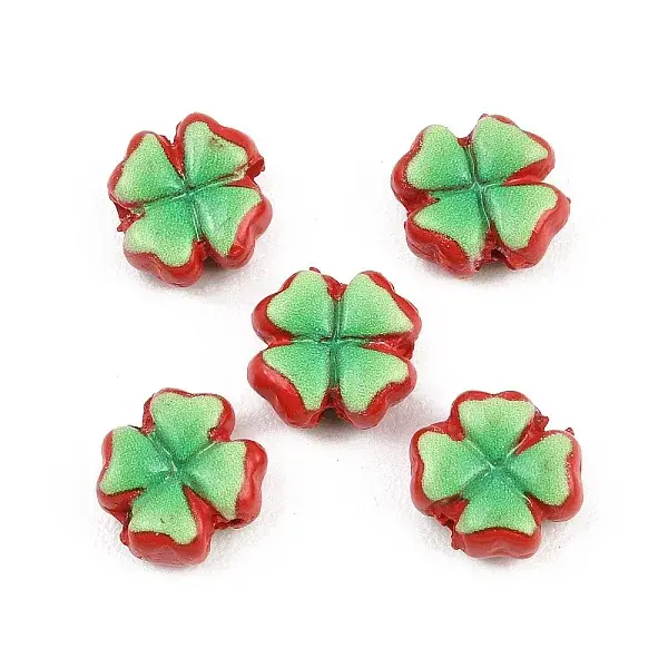 Printed Cinnabar Beads