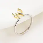 Antler Shape 925 Sterling Silver Micro Pave Cubic Zirconia Cuff Rings for Women