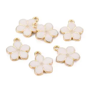 Light Gold Plated Alloy Enamel Pendants
