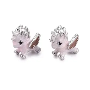 Brass Micro Pave Clear Cubic Zirconia Pendants