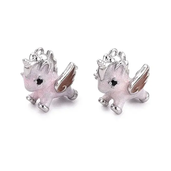 Brass Micro Pave Clear Cubic Zirconia Pendants